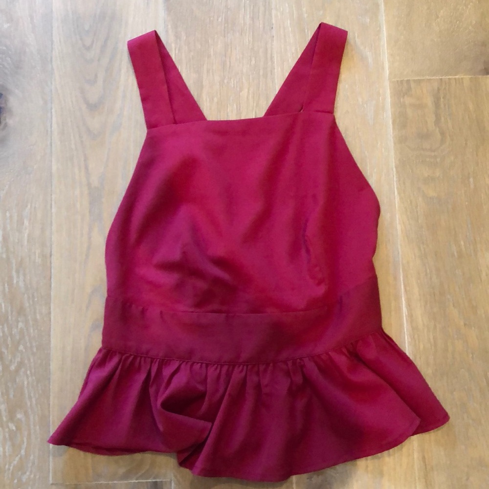 Urban Outfitters Red Peplum Top